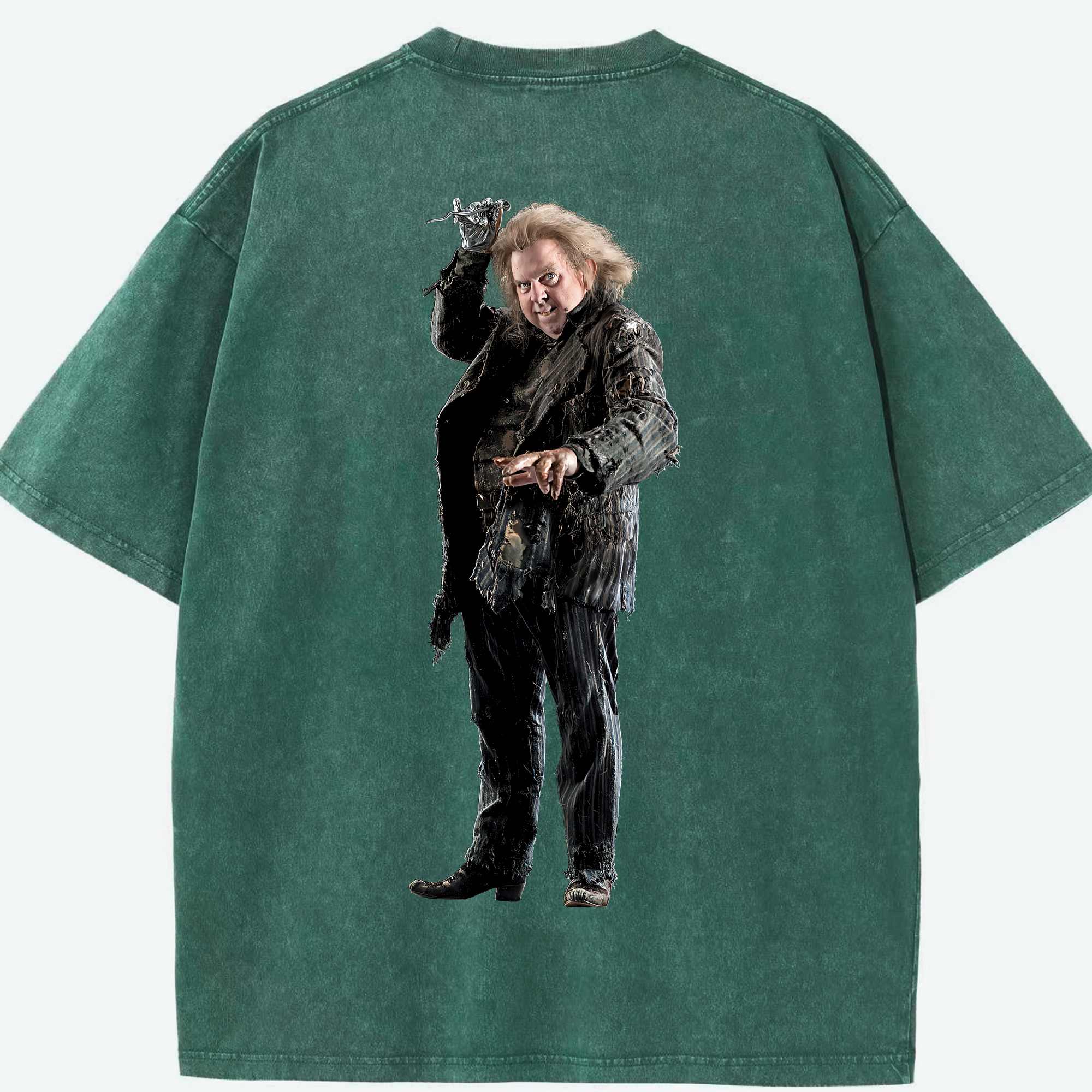 （画像用） Harry Potter ハリー・ポッターシリーズ 綿100% ヴィンテージ風 半袖Tシャツ（背面プリント）